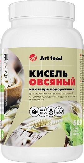 

Кисель Овсяный на отваре подорожника Art Life, 500 гамм. (6124)