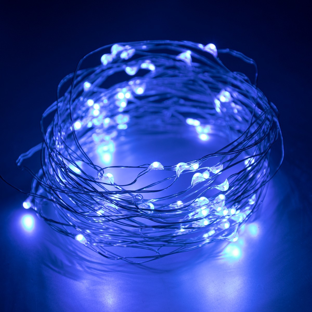 

LED гирлянда на елку "AJ-1041 арт 005В" Синяя, светодиодная гирлянда капля росы с контроллером 75 LED 10.4м (1008970-Blue)