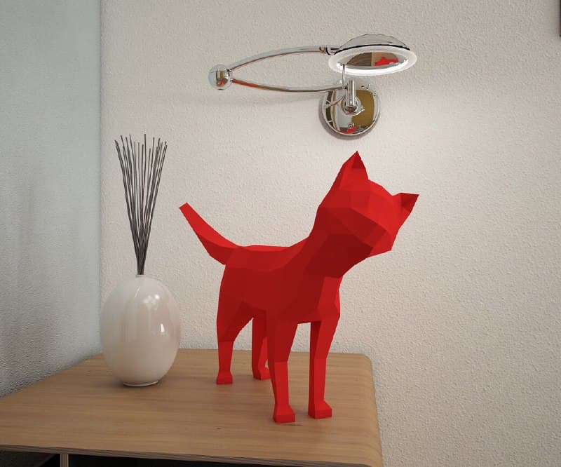

3D-аппликация оригами Котик Papercraft бумага LUX качества и клей (085-S1)