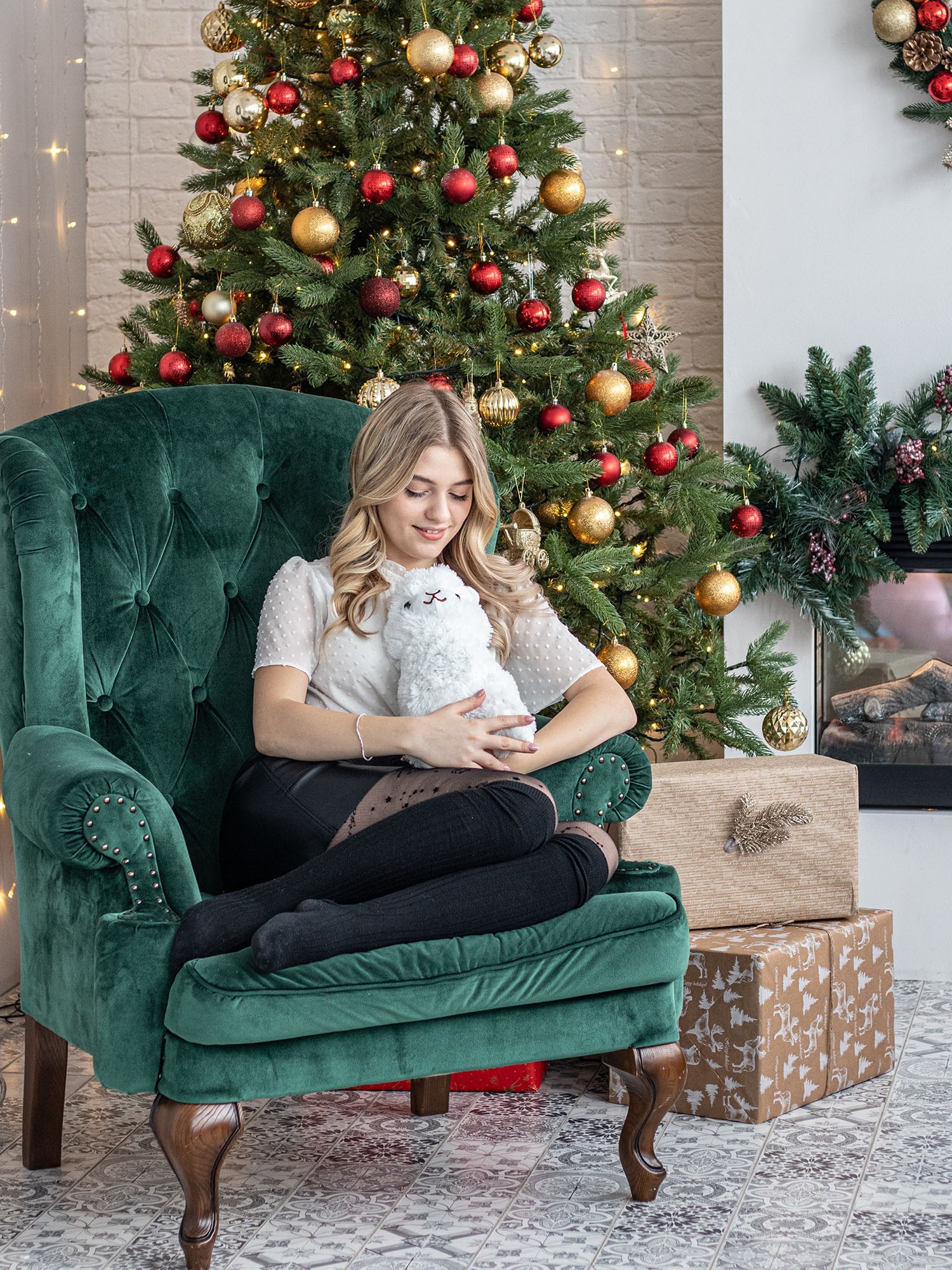 

Гламурная игрушка Loveocado Альпака Белая 35 см