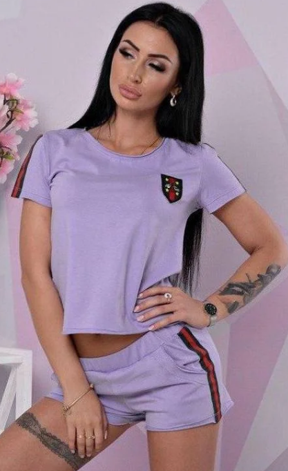 

Женский спортивный костюм с шортами Fashion Woman GF000753 р44 сиреневый