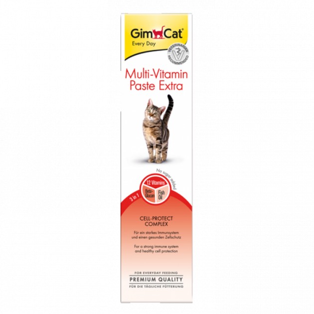 

Мультивитаминная паста для кошек Multi-Vitamin-Extra 200 г GimCat