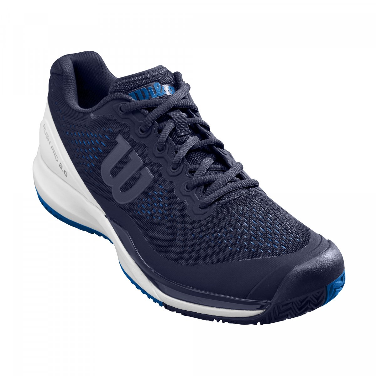 

Кроссовки Wilson RUSH PRO 3.0 PEACOAT/WH/BL синий WRS326430E065 40 25 см