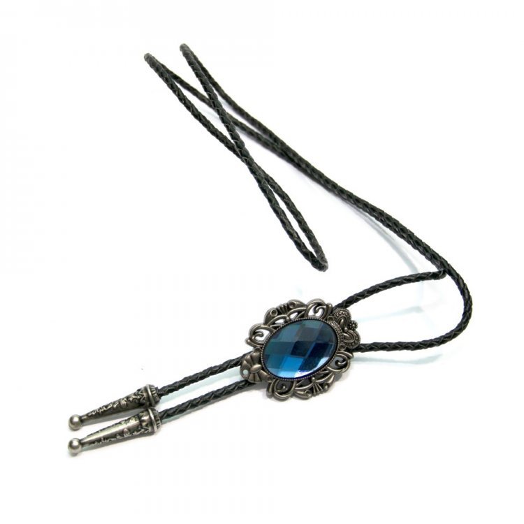 

Галстук Handmade 102 см Серебряно-синий 000141159