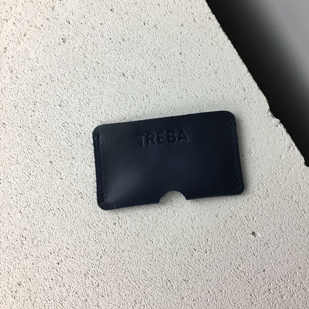 

Кожаный кардхолдер TREBA 11016 Синий