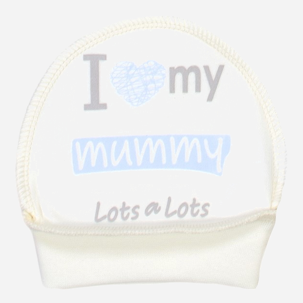 

Шапочка Baby Veres "I love my mammy blue" 106.81-8 40 Молочная