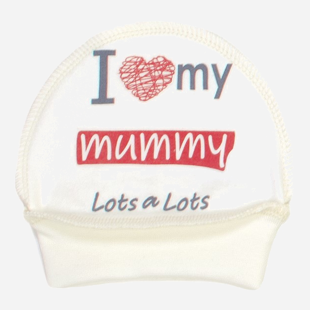 

Шапочка Baby Veres "I love my mammy red" 106.81-7 38 Молочная