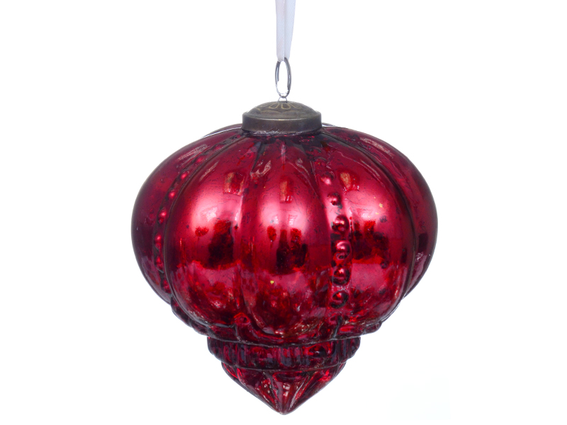 

Новогодняя игрушка Lefard Новогодняя 13 см красный стекло