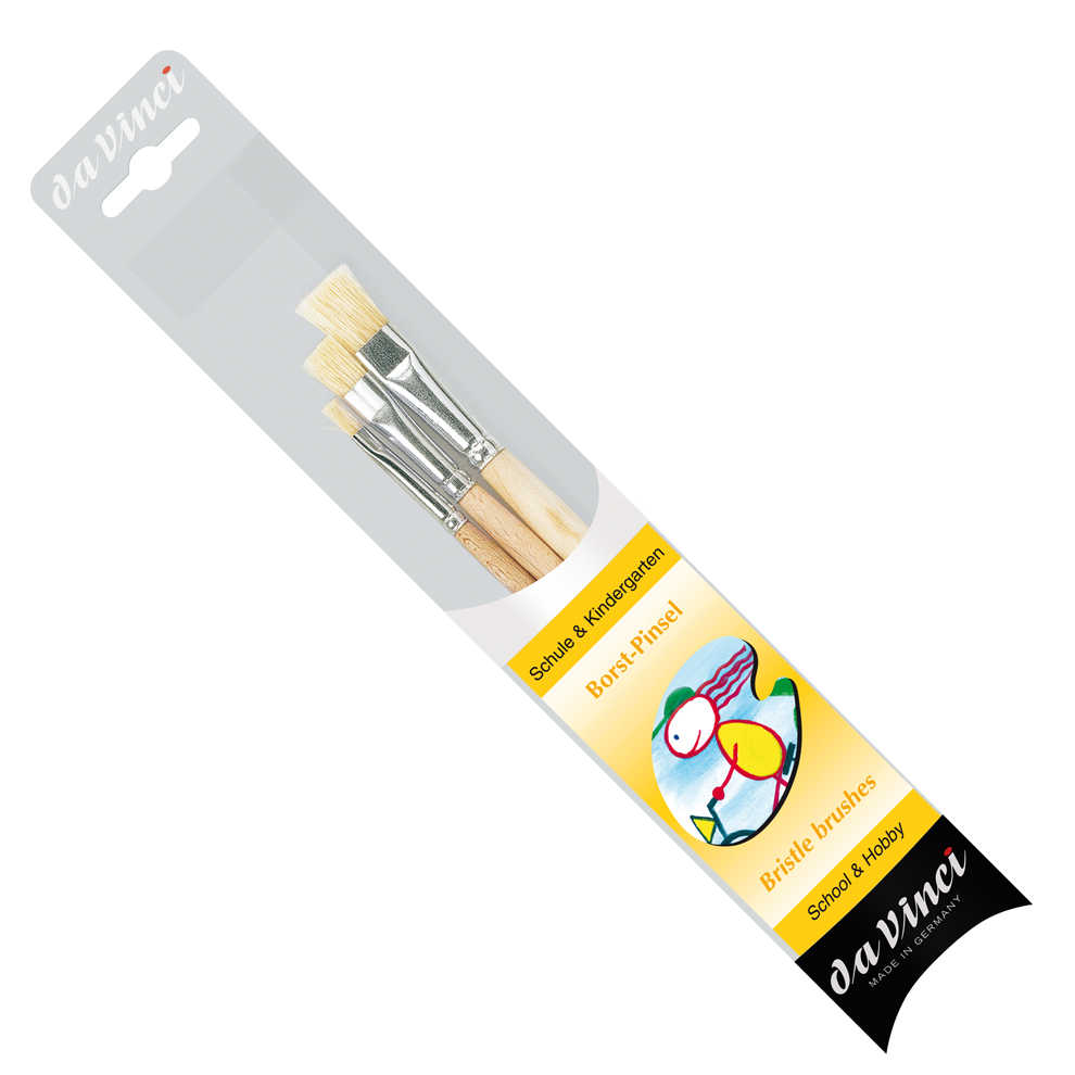 

Набор кистей из щетины DaVinci Bristle для школы и хобби 3 шт.
