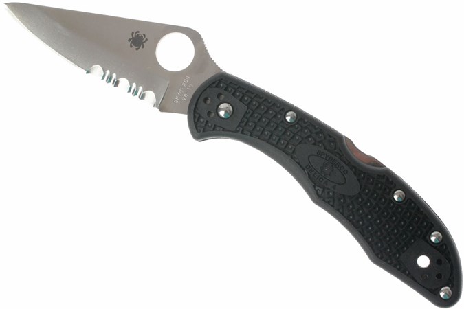 

Карманный нож Spyderco Delica 4, напівсерейтор (C11PSBK)