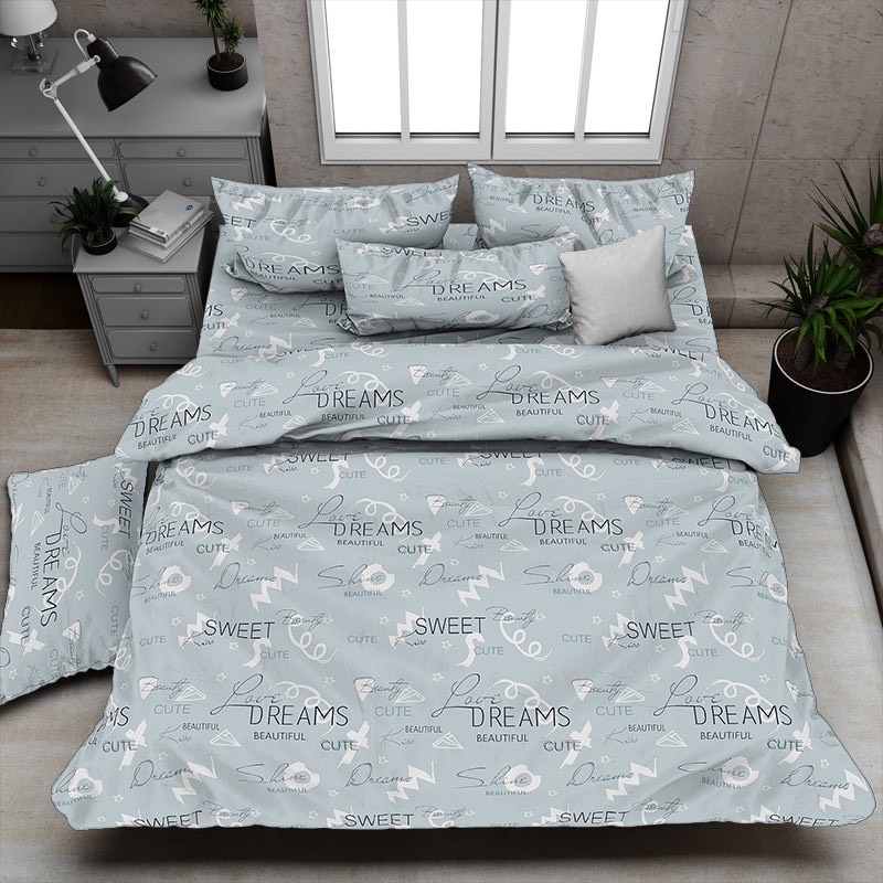

Комплект постельного белья NSHV Евро Бязь Sweet dreams поcтільна білизна n_4141ev