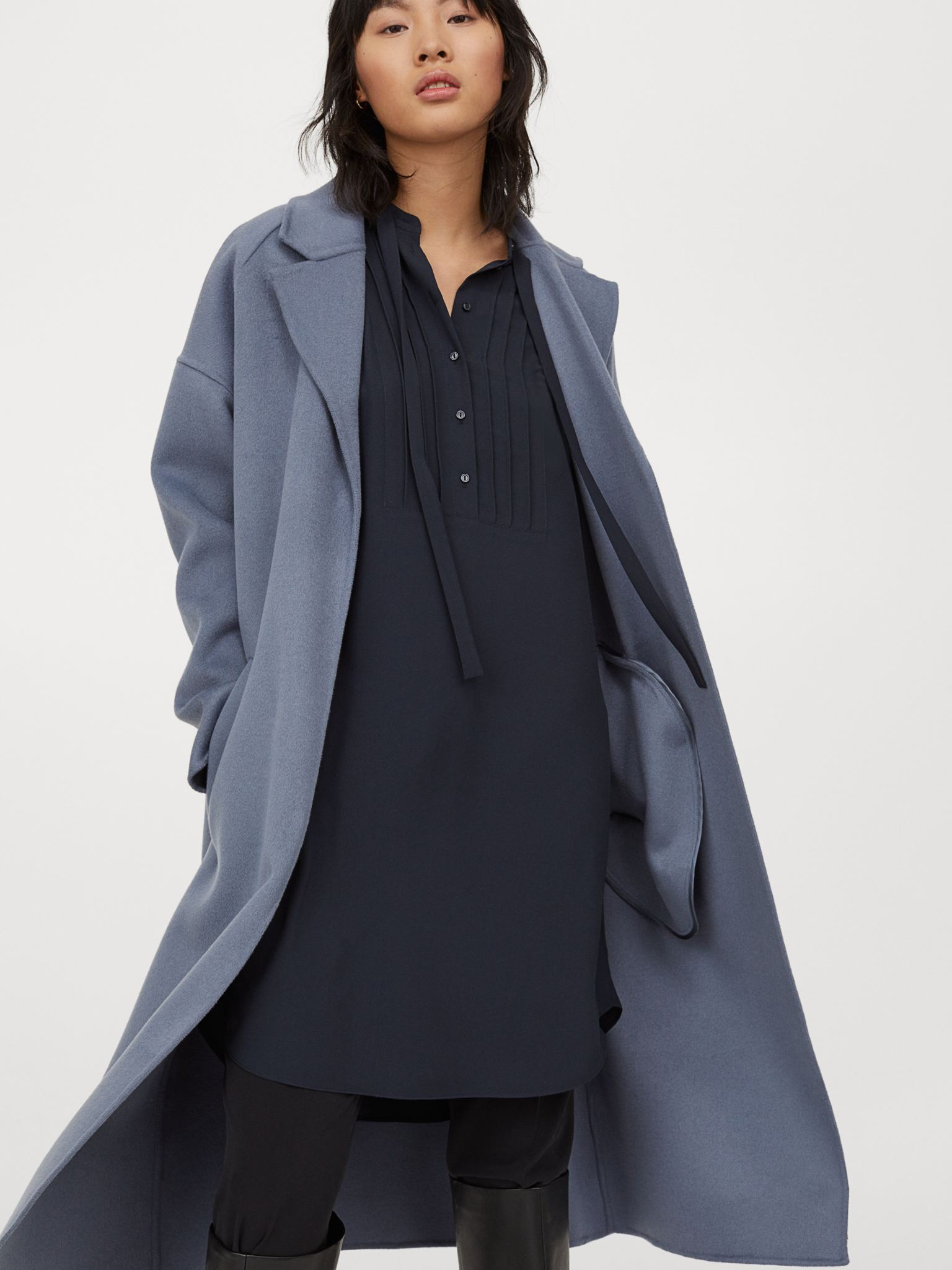 

Туника H& 954013001b42  Темно-синяя, Туника H&M 954013001b42 M Темно-синяя