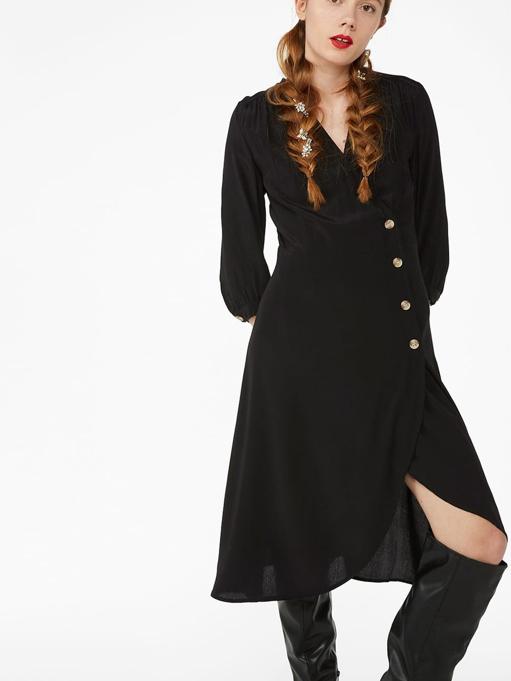 

Платье Monki 672444b42  Черное, Платье Monki 672444b42 38 Черное