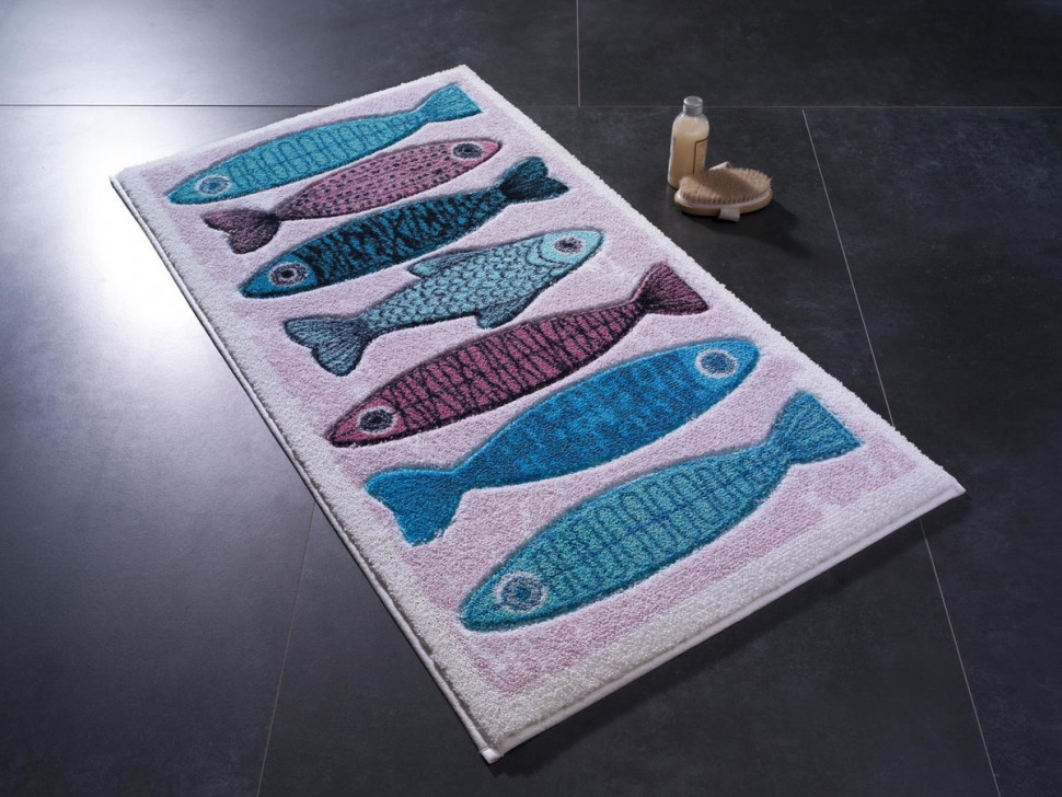 

Коврик для ванной Confetti Fishy pembe 57x100