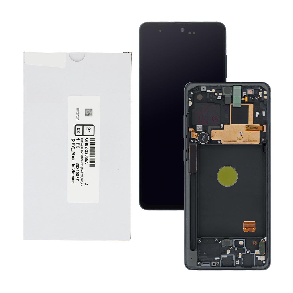 

Дисплей Samsung N770 Galaxy Note 10 Lite, с тачскрином, рамкой,GH82-22192A, Service Pack Original, Black