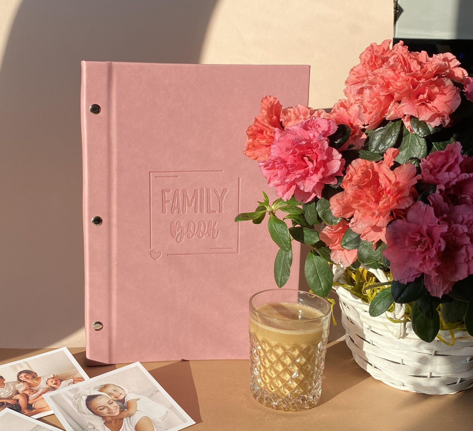 

Семейный фотоальбом "Family book" на УКРАИНСКОМ, цвет пудра