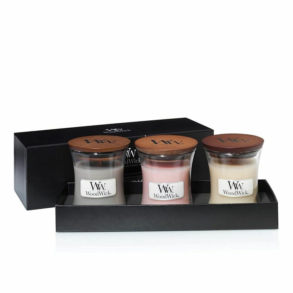 

Набор арома cвечей Woodwick Mini Fireside Coastal Sunset Vanilla Bean