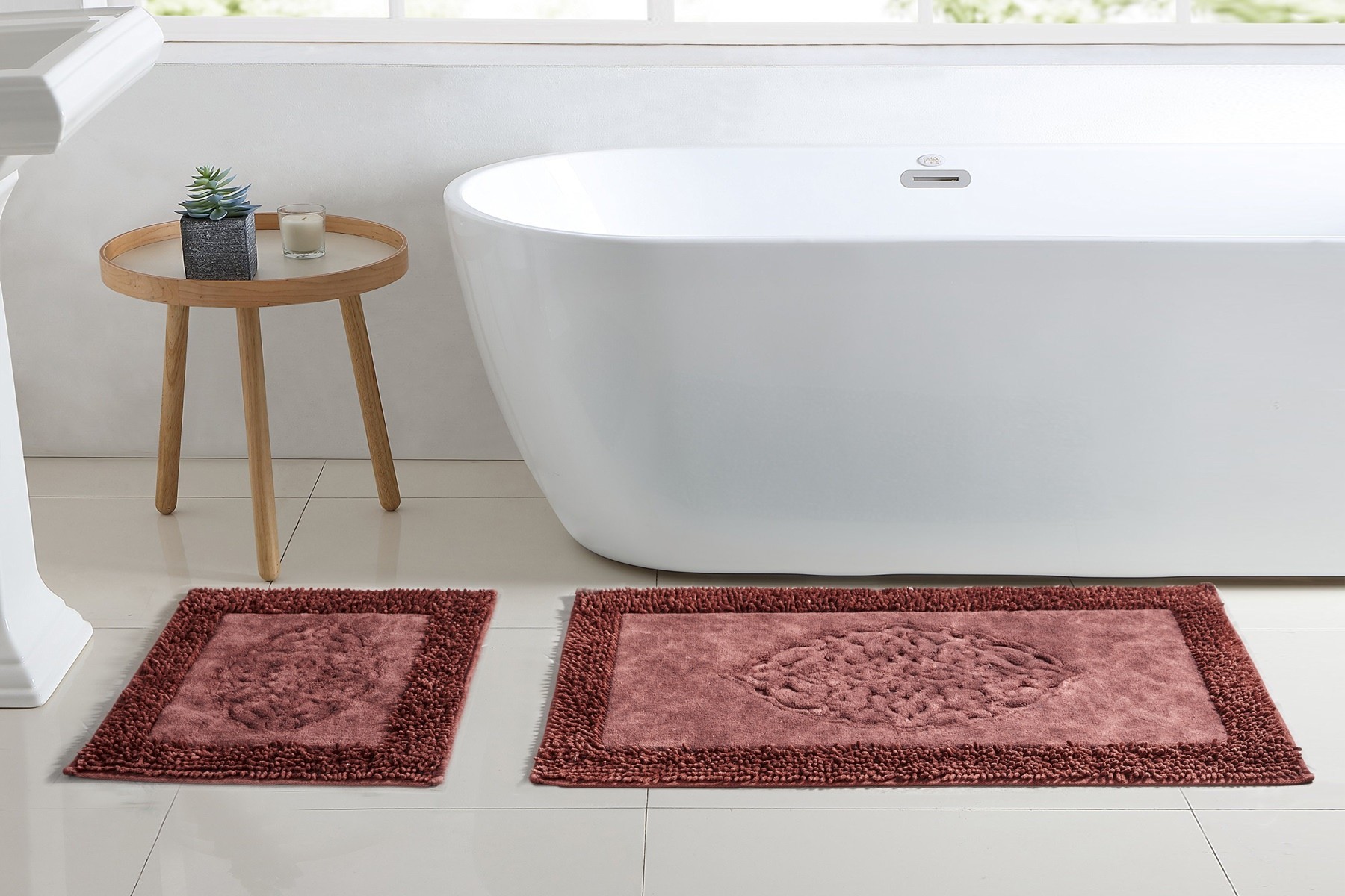 

Набор ковриков Arya Tiffany 60x100/60x50 бордовый