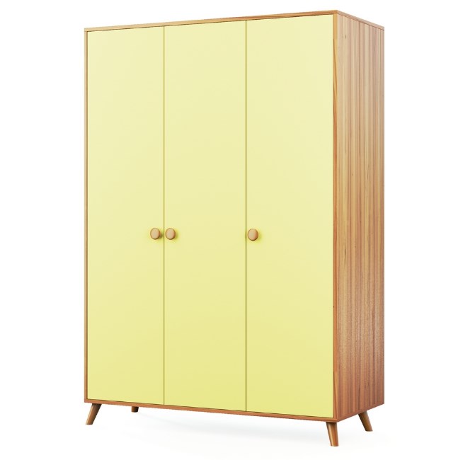 

Шкаф Колибри 3Д/ 1350*628*1951 из ДСП цвет Орех Марино/Жасминовый Svit Mebliv