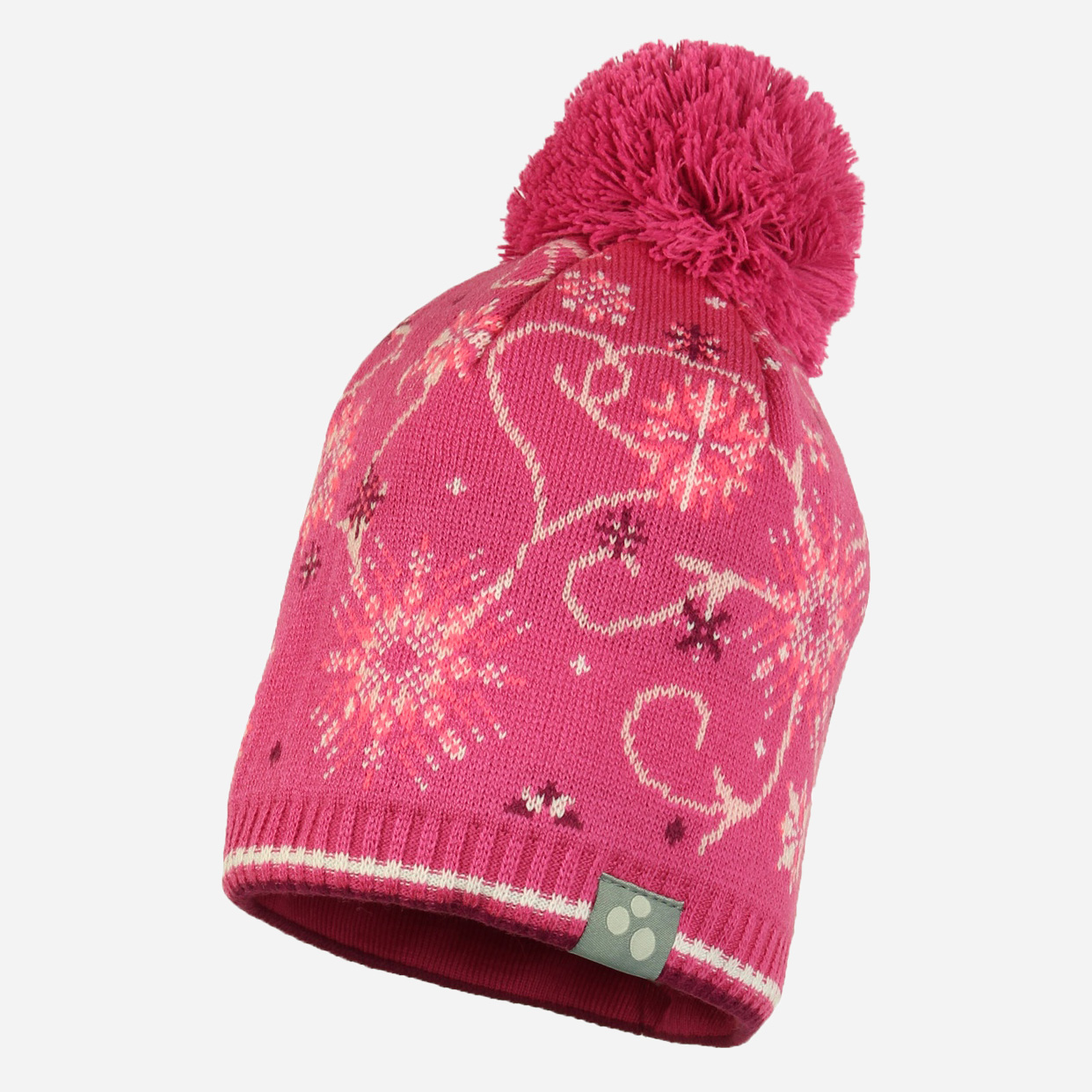 Акція на Дитяча зимова шапка-біні в'язана з помпоном для дівчинки Huppa Flake 2 80510200-94263 49-51 см від Rozetka
