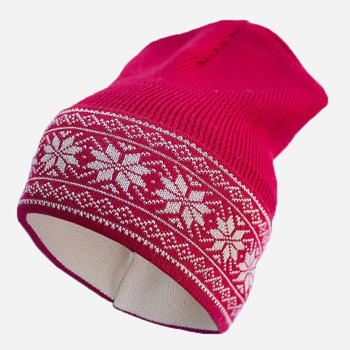 Акція на Дитяча зимова шапка-біні в'язана Софія 411-19 44-48 см Червона від Rozetka