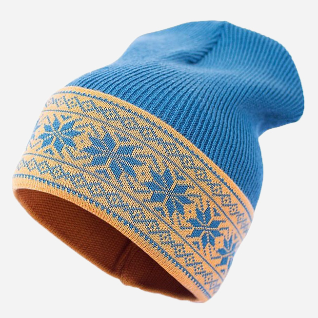 

Зимняя шапка из шерсти мериноса София 412-11 44-54 см Бирюзовая