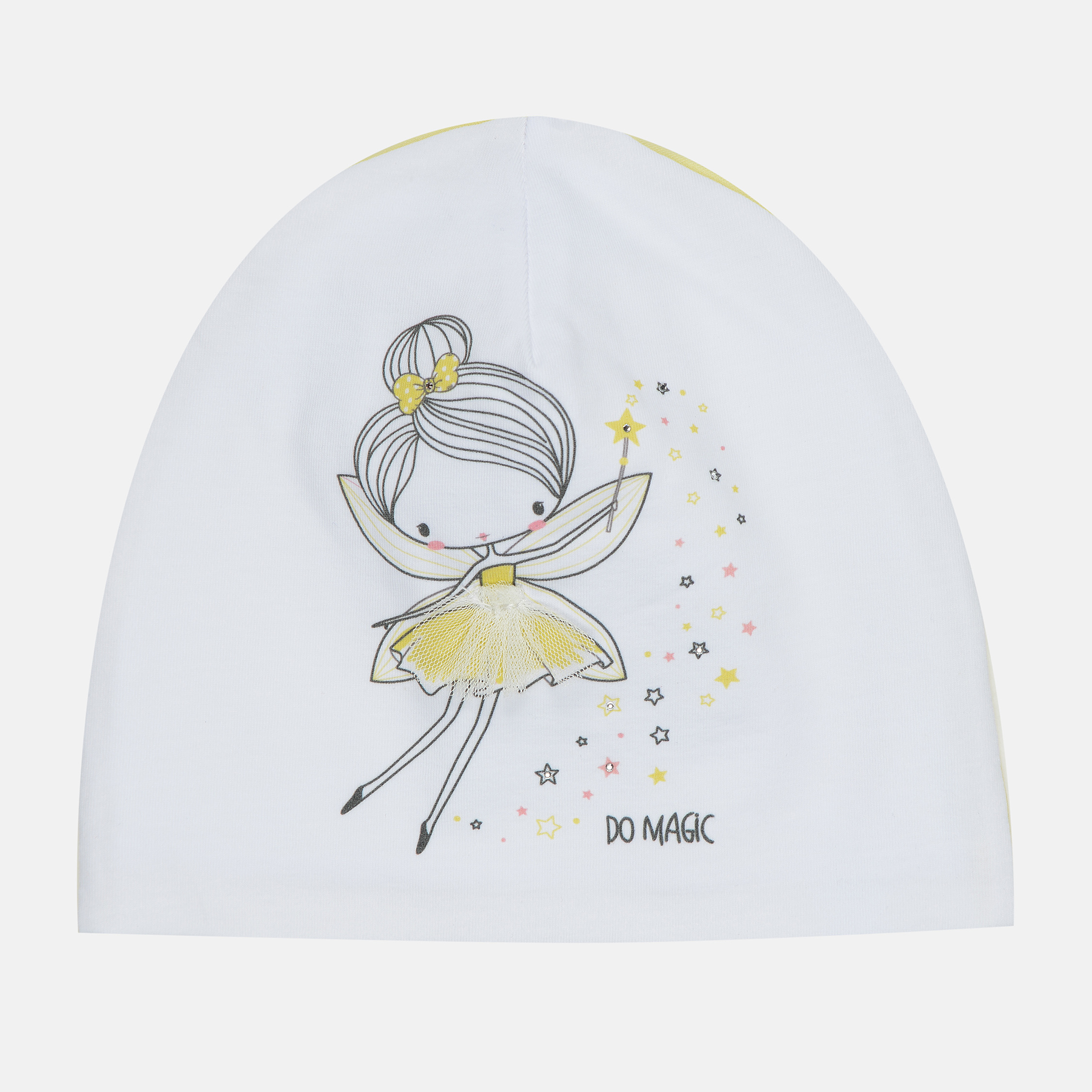 Акція на Дитяча демісезонна шапка-біні для дівчинки Dembohouse Весна 2021 Джансу 21.02.027 48 см Жовта від Rozetka