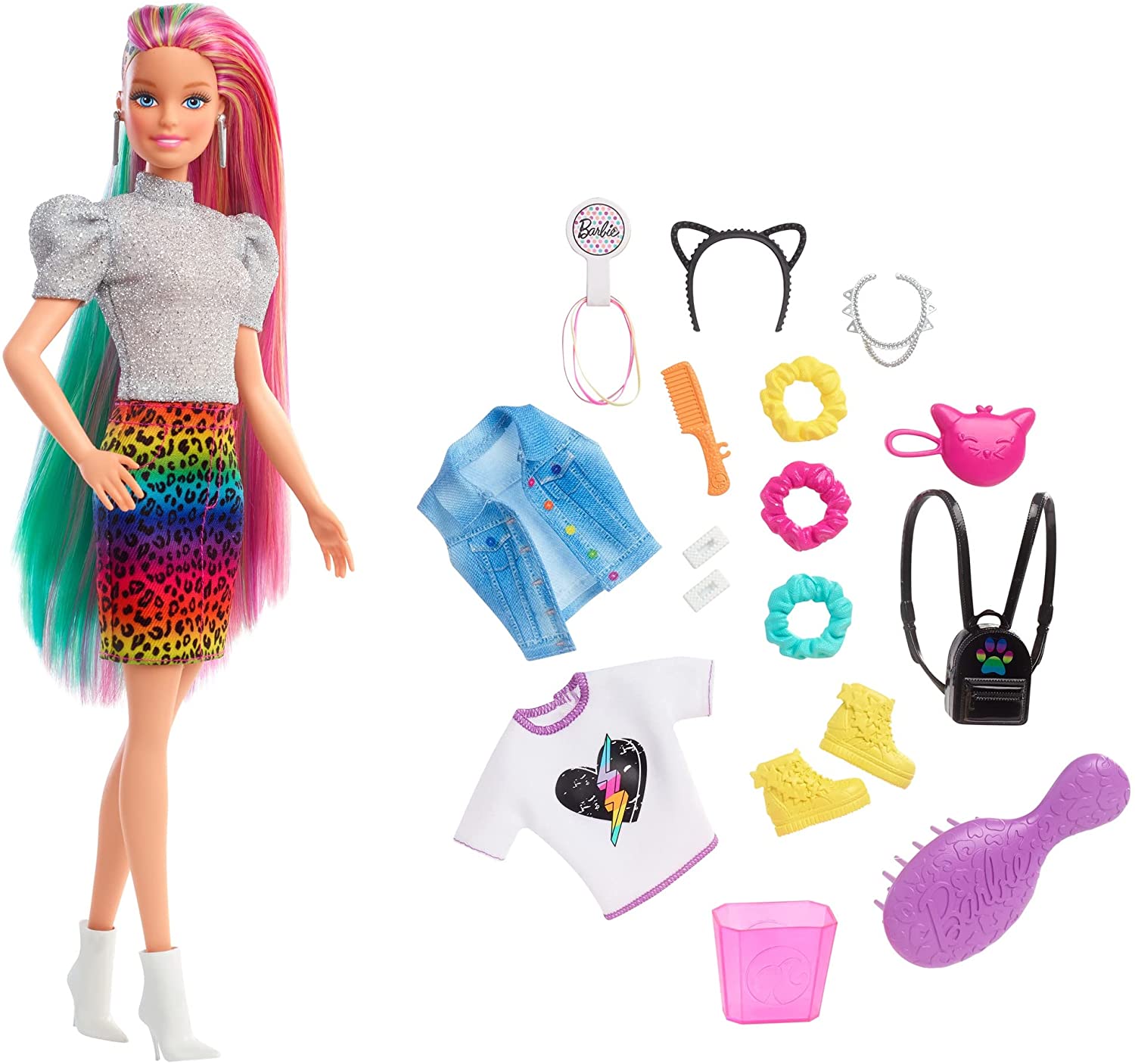 

Кукла Барби Радужный леопард Barbie Leopard Rainbow Hair Mattel GRN81