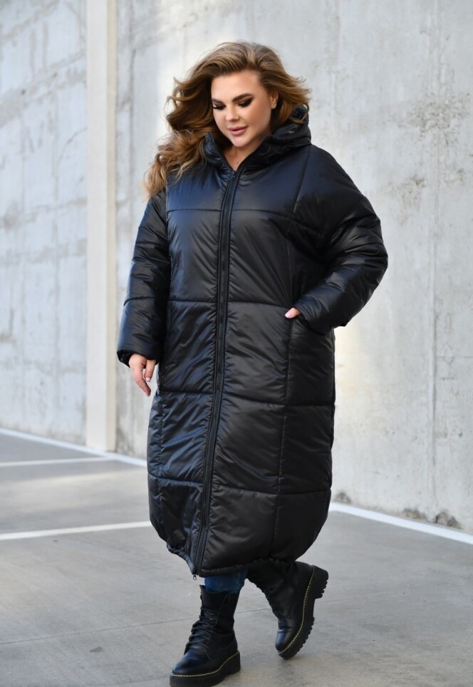 

Куртка зимняя Fashion FT-3288 длинная Черная женская р.56-58 015292