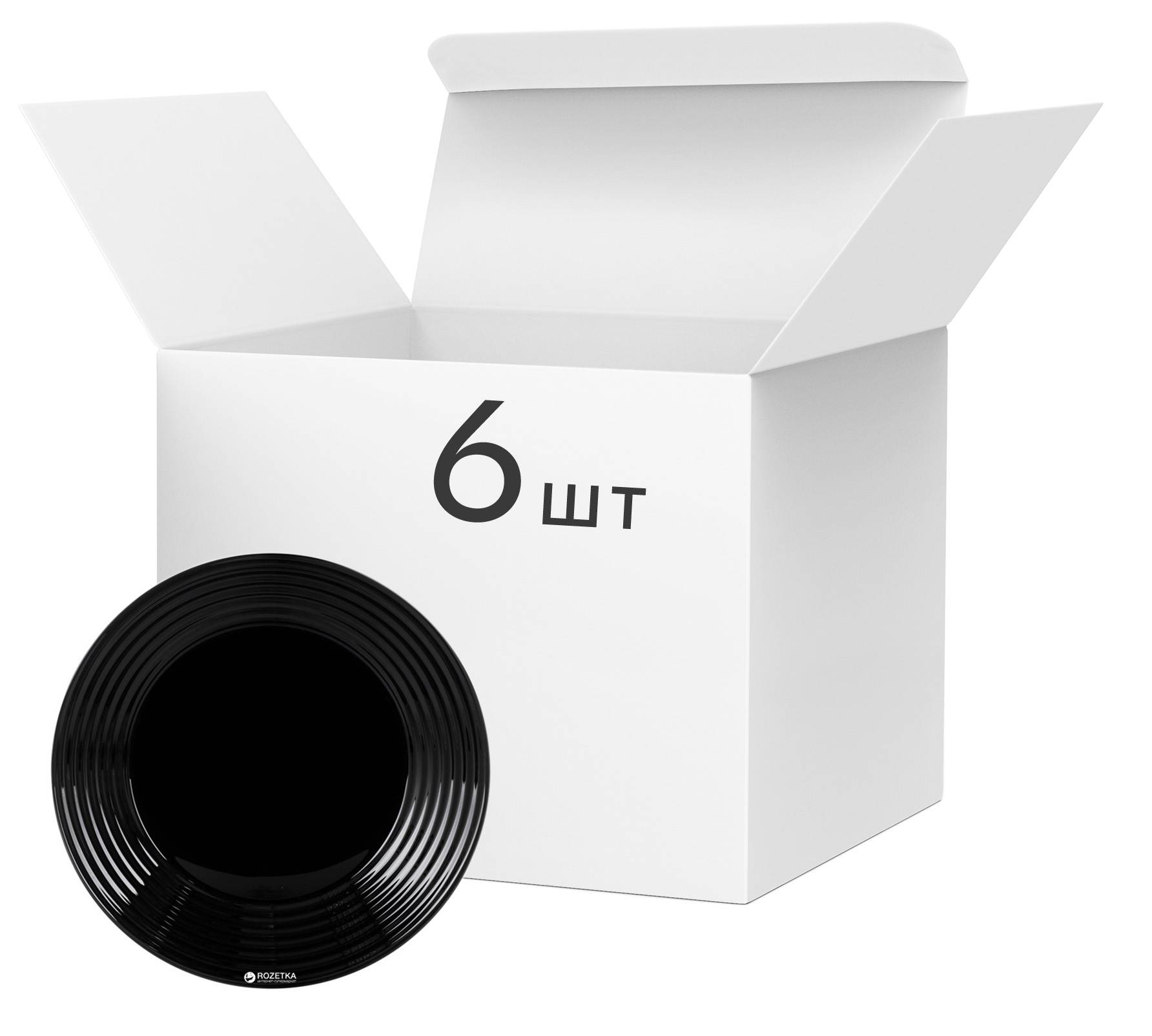 

Набор тарелок суповых Luminarc Harena круглая 23 см Black 6 шт