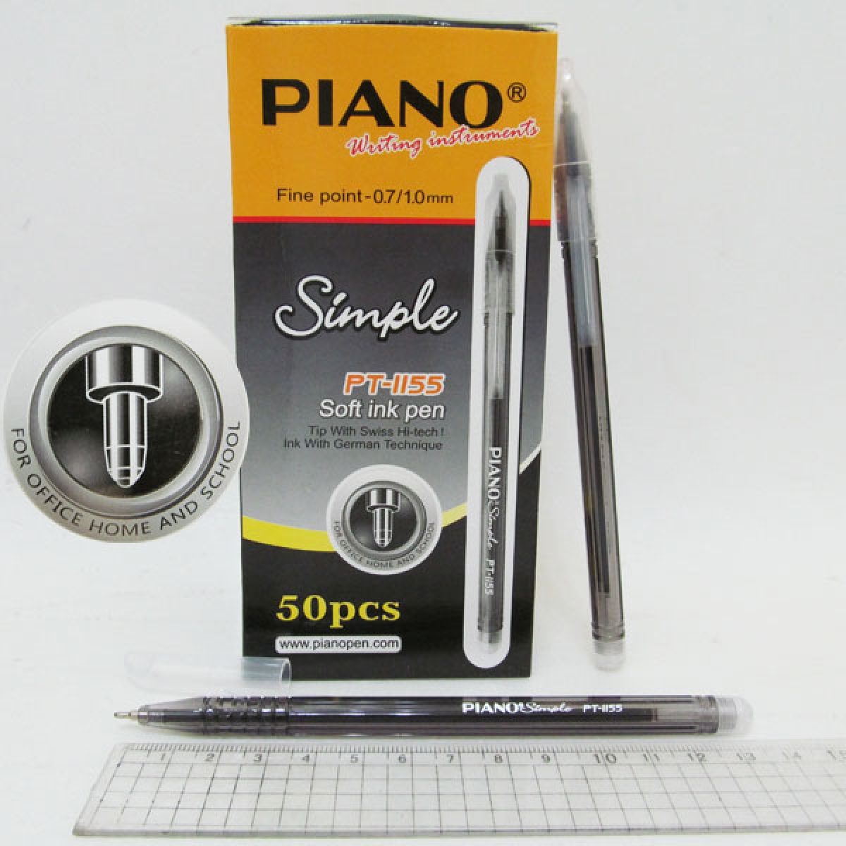 

Ручка масло "Piano" "Simple" чер. 50шт в упак. 1155pt_bk