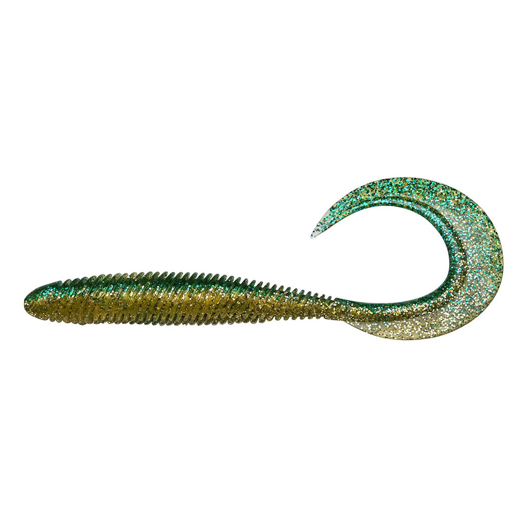 

Твистер Megabass Kemuri Curly 8.9cm 7шт Green Gold (35461)
