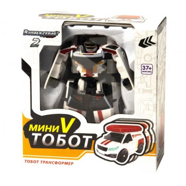 

Трансформер Star Toys Тобот Мини V (2 серия) 888-1-10 машина белая с красным
