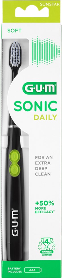 

Электрическая зубная щетка GUM Activital Sonic Daily черная