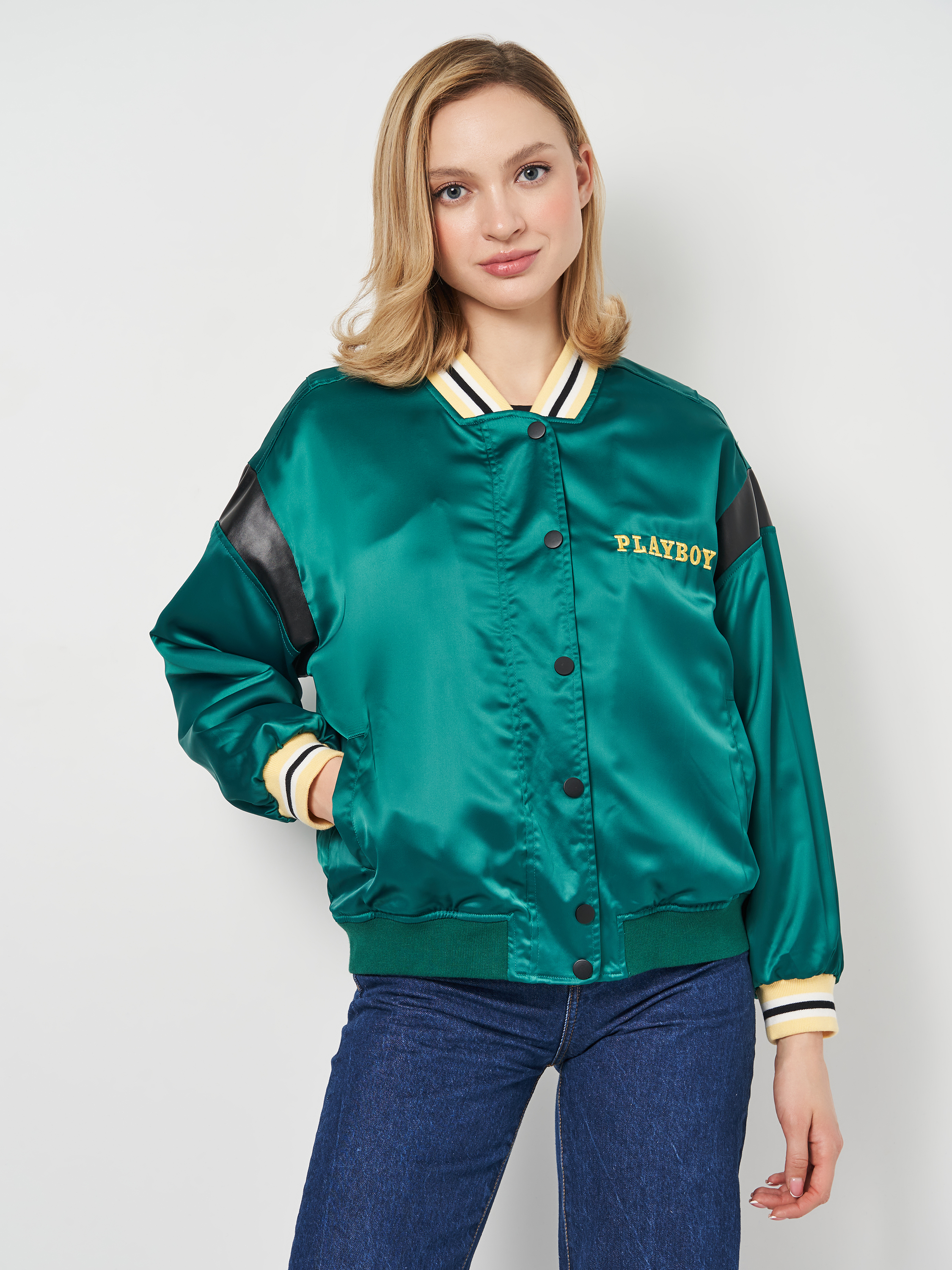 

Бомбер Missguided XAZ250221ACUZ  Зеленый с желтым и белым, Бомбер Missguided XAZ250221ACUZ 34 Зеленый с желтым и белым