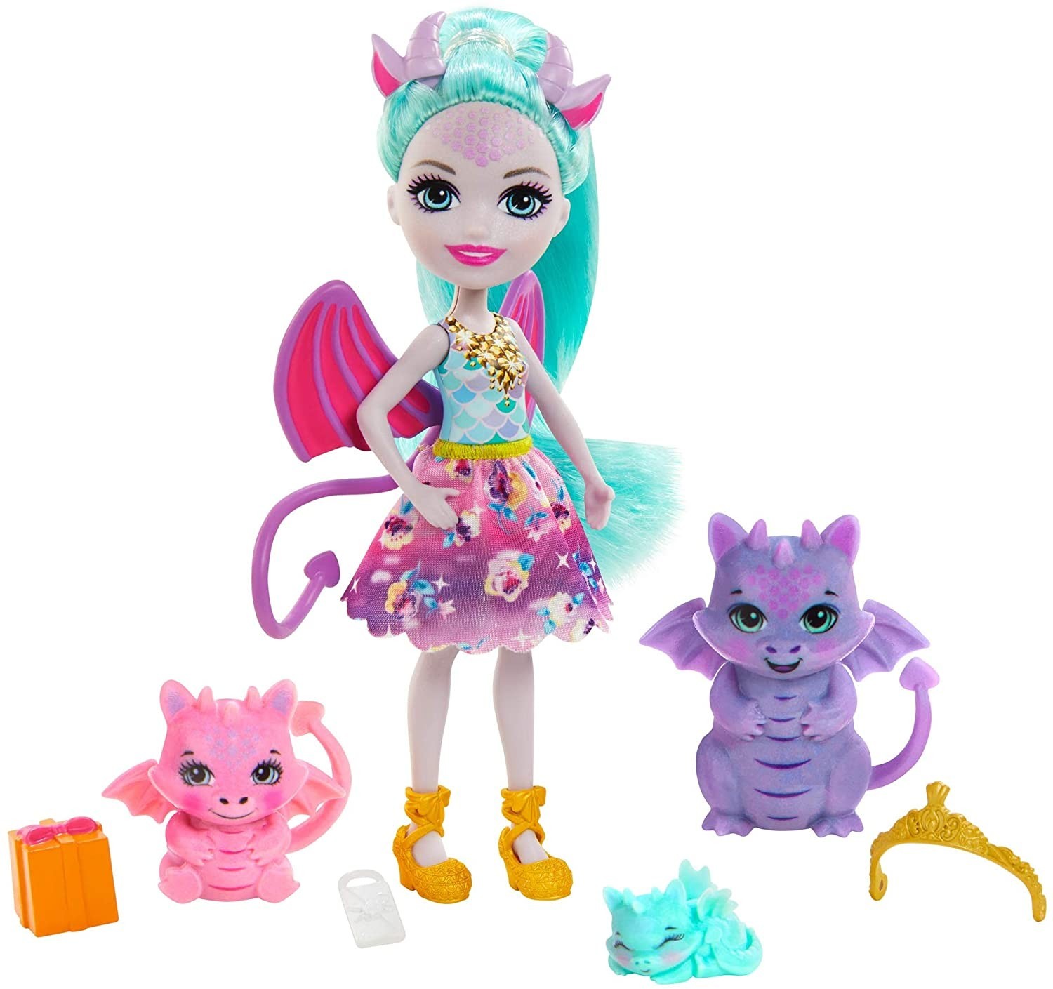 

Игровой набор Mattel Энчантималс Роял Семья Драконицы Дианы дракон Enchantimals Royal Deanna Dragon Doll (GYJ09)