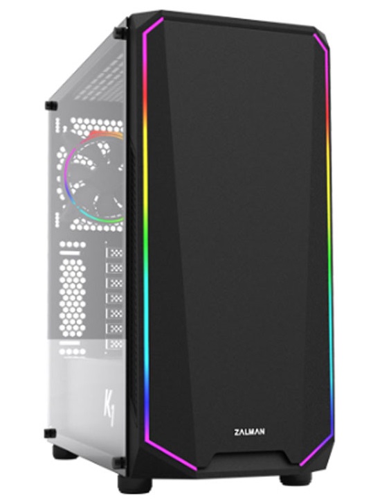 

Корпус Zalman K1 Rev.B, MidT, 2xUSB2.0,2xUSB3.0, 1x120ARGB, 1x120,стекло(бок. панель),безБП,черный (K1REV.B)