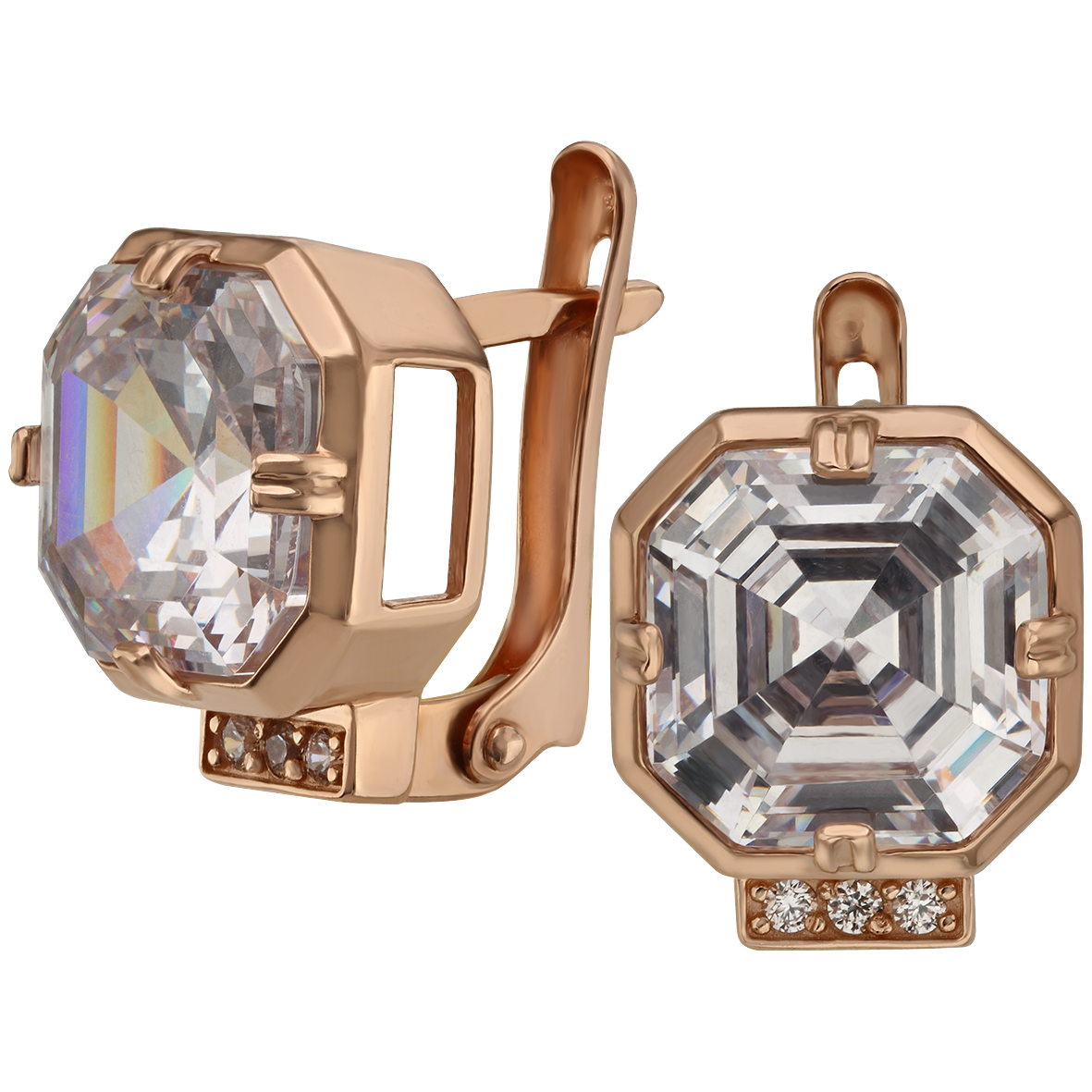 

Золотые серьги с фианитами Tango Jewellery Company 420423