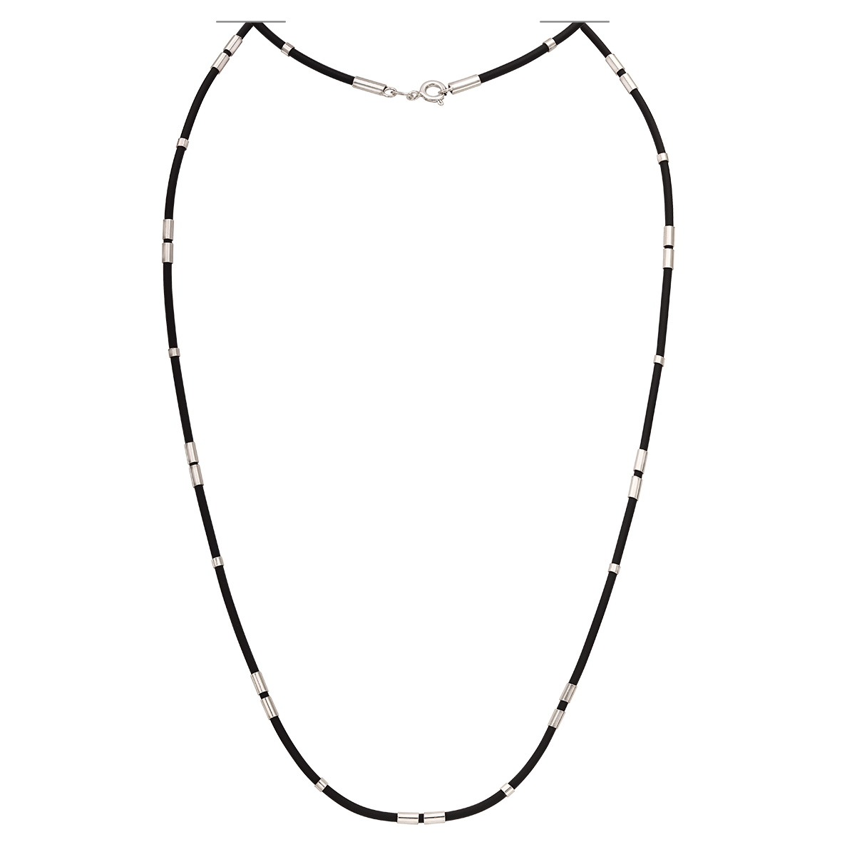 

Шнурок из каучука с серебряными вставками Tango Jewellery Company 950041С размер 500