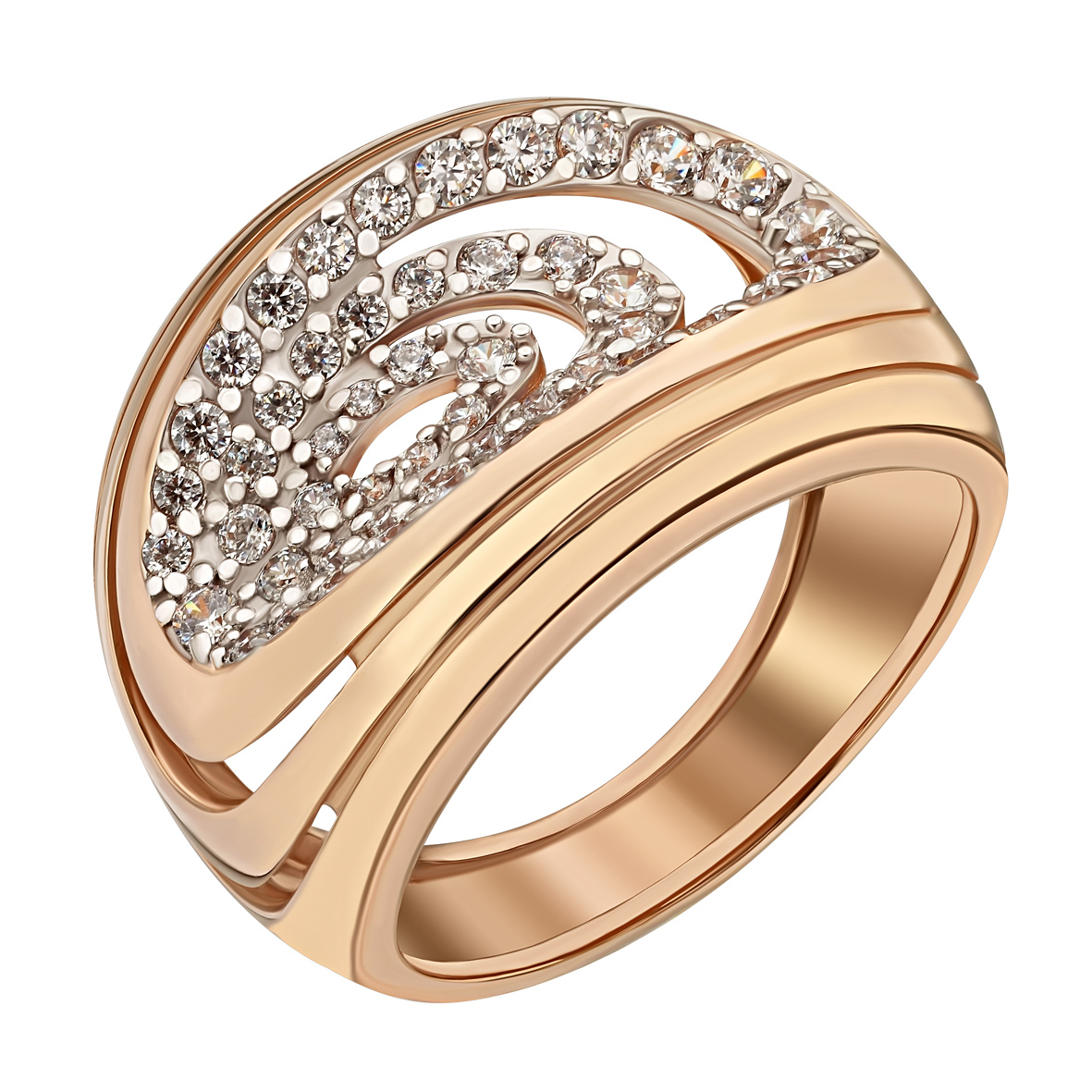 

Золотое кольцо с фианитами Tango Jewellery Company 380608 размер 19