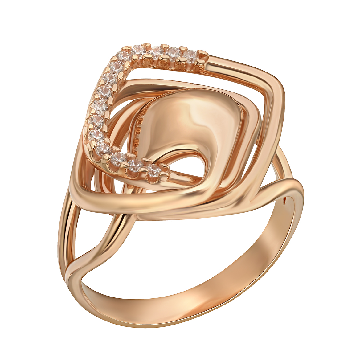 

Золотое кольцо с фианитами Tango Jewellery Company 380389 размер 17.5