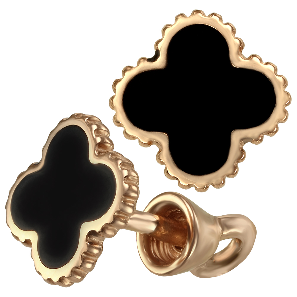 

Золотые пуссеты с эмалью Tango Jewellery Company 500047Е