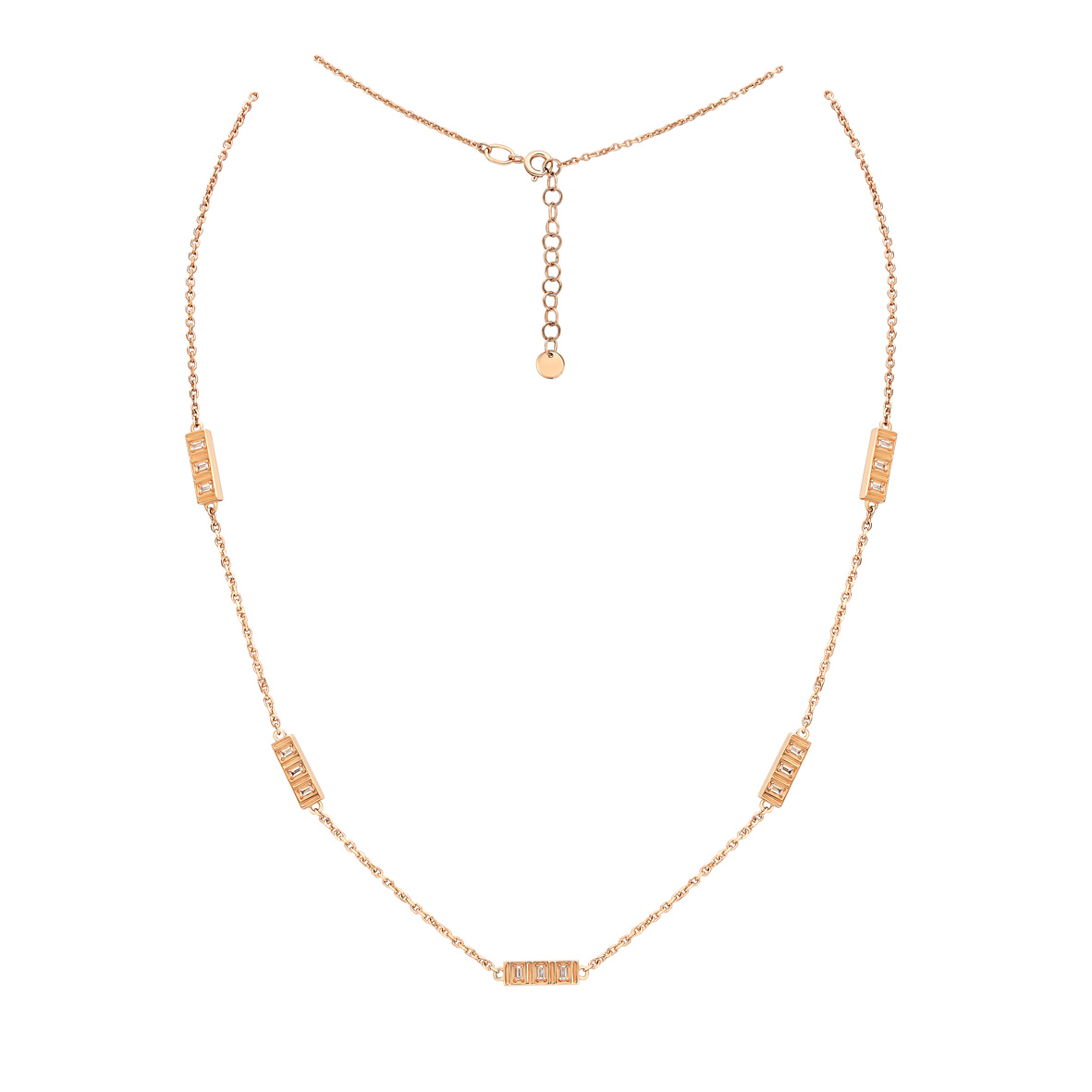 

Золотое колье с фианитами Tango Jewellery Company 860429 размер 400