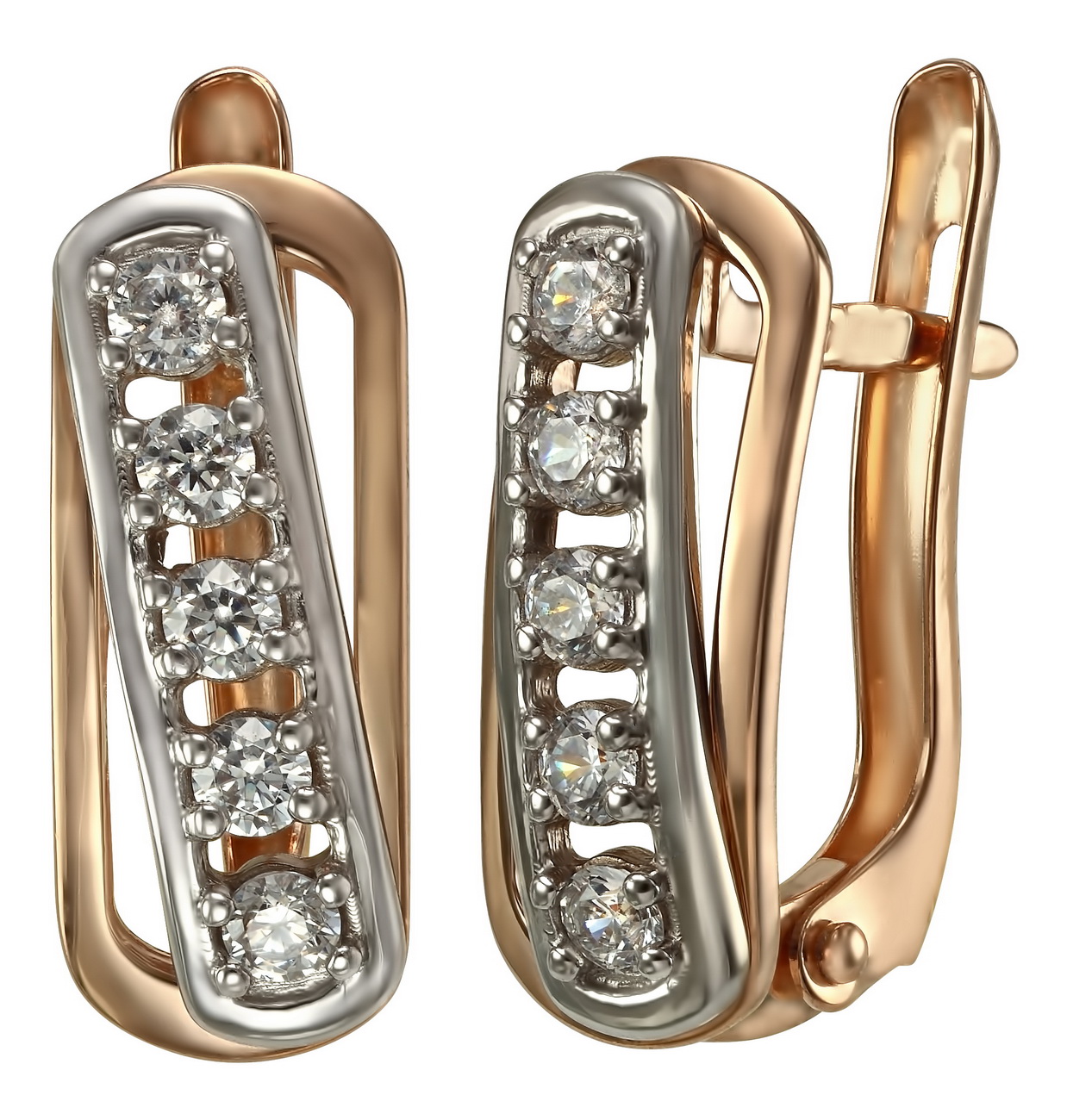 

Золотые серьги с фианитами Tango Jewellery Company 430924
