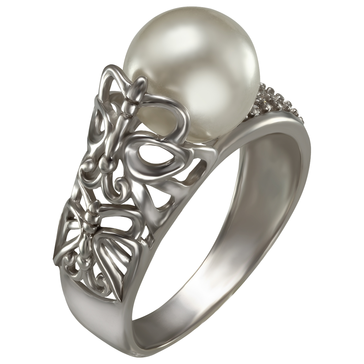 

Серебряное кольцо с жемчугом и фианитами Tango Jewellery Company 380189С размер 16
