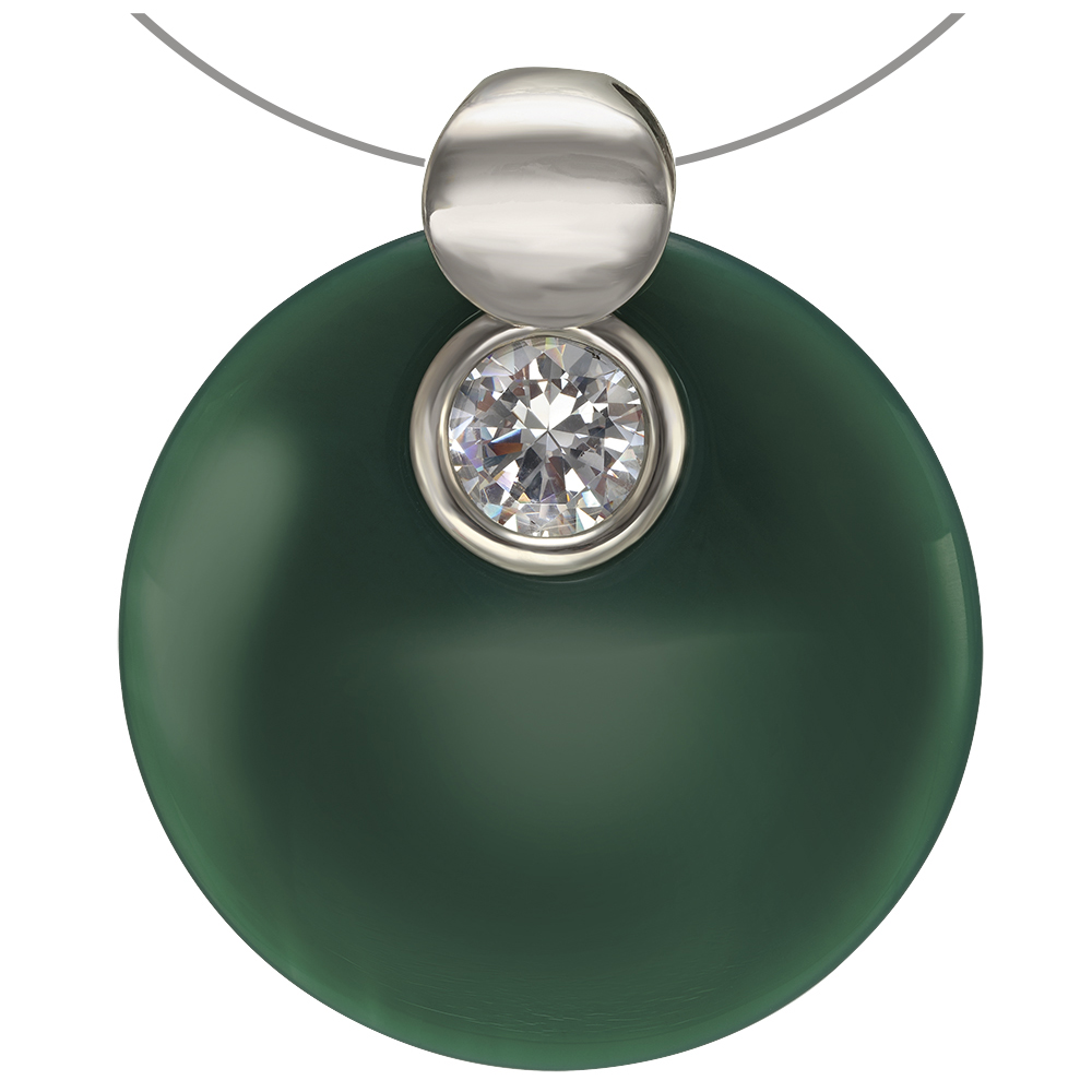 

Серебряная подвеска с агатом и фианитом Tango Jewellery Company 199093С