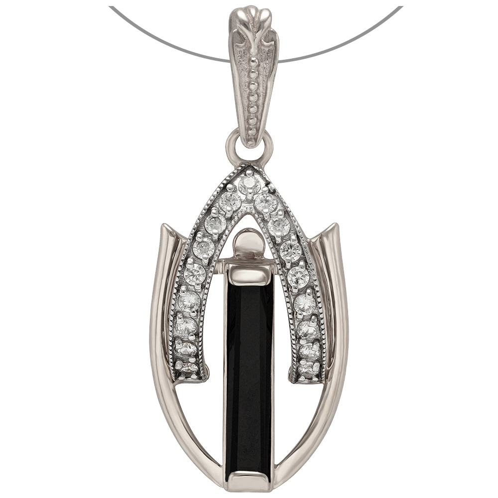 

Серебряная подвеска с агатом и фианитами Tango Jewellery Company 199137С