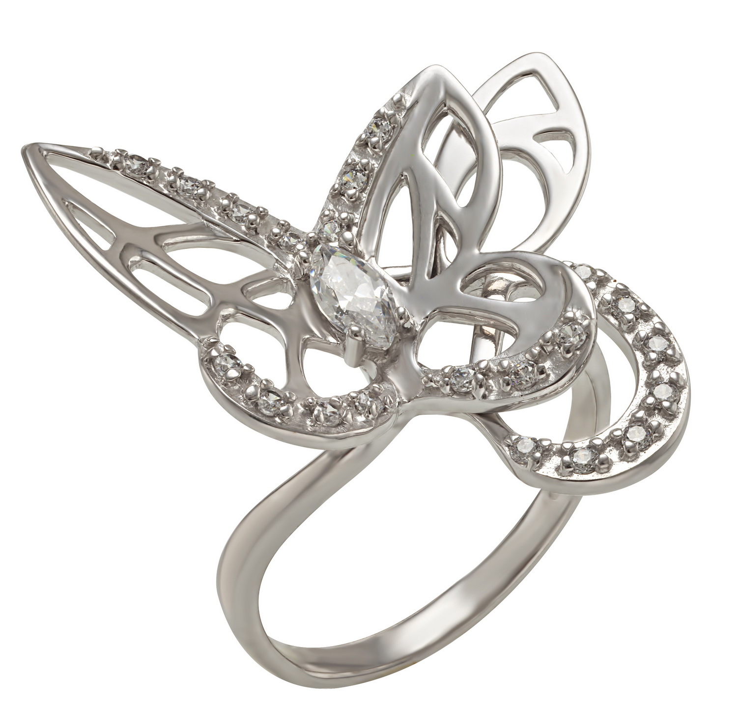 

Серебряное кольцо "Бабочка" с фианитами Tango Jewellery Company 320849С размер 17