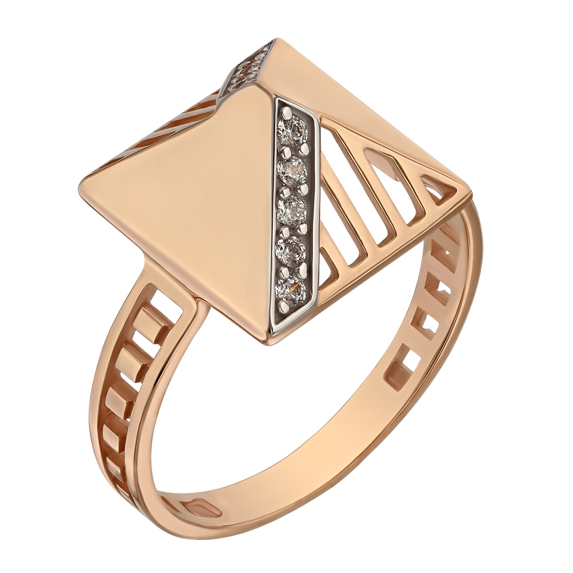 

Золотое кольцо с фианитами Tango Jewellery Company 380514 размер 17