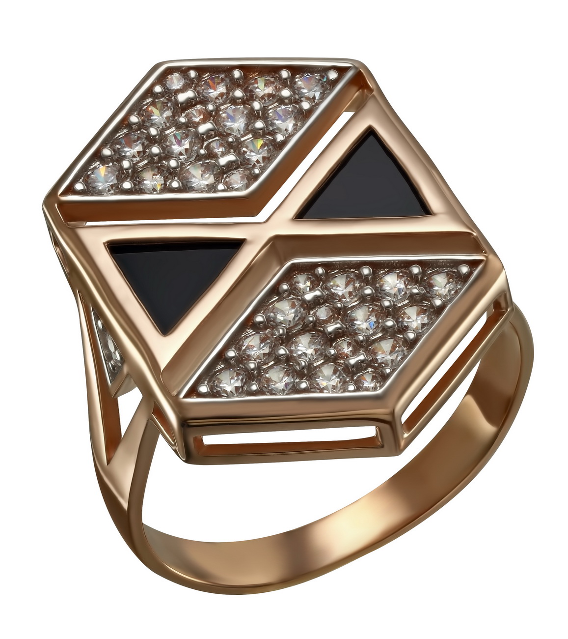 

Золотое кольцо с агатом и фианитами Tango Jewellery Company 369603 размер 18.5